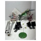 (2) WIND CHIMES; HUMMINGBIRD & FLAG (2) WIND CHIMES; HUMMINGBIRD & FLAG