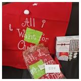2 Large Felt Christmas Bags, Christmas Shower 2 Large Felt Christmas Bags, Christmas Shower
