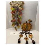 HARVEST DECOR; WIND CHIME & MORE