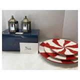 (8) PC MINI LANTERN & PEPPERMINT TIER PLATES