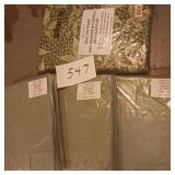 Green curtains, tablecloth Green curtains, tablecloth