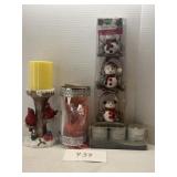 MIXED CHRISTMAS LOT; CANDLES & MORE