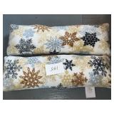 (2) HEDAYA HOME CHRISTMAS PILLOWS - 32' (2) HEDAYA HOME CHRISTMAS PILLOWS - 32'