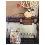 WIRE SHELF W/ METAL DECOR WIRE SHELF W/ METAL DECOR