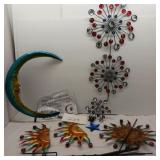 Spinning suns stake, red white & blue suncatcher Spinning suns stake, red white & blue suncatcher
