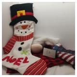 Large Snowman Christmas Stocking, Santa Bag, Large Snowman Christmas Stocking, Santa Bag,