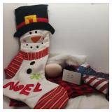 Large Snowman Christmas Stocking, Santa Bag,