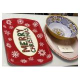 HOLIDAY SERVING PLATTERS / SERVING BOWL