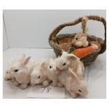 Bunnies Figurine, Bunny Basket* Bunnies Figurine, Bunny Basket*