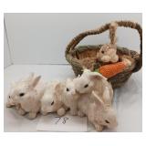 Bunnies Figurine, Bunny Basket*