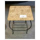 Outdoor End Table Floral Design 18x18x21