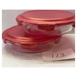 (2) LOCK & LOCK CONTAINERS W/ LID