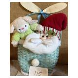 BASKET W/ EASTER / CHRISTMAS DECOR BASKET W/ EASTER / CHRISTMAS DECOR
