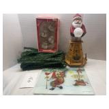 CHRISTMAS LOT; ORNAMENTS; GARLAND & MORE