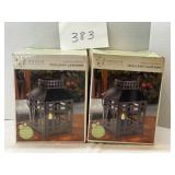 (2) TEALIGHT LANTERNS (2) TEALIGHT LANTERNS