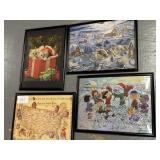 (4) FRAMED PUZZLES