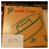 Ceramic Chip & Dip Bowl