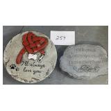 (2) MEMORY GARDEN STONES FOR PETS