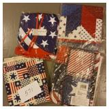 Patriotic pillow sham, material, plus