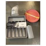 SILVERWARE TRAY; HAMBURGER PRESS & MORE SILVERWARE TRAY; HAMBURGER PRESS & MORE