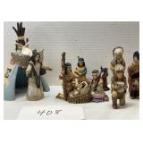 NATIVE AMERICAN NATIVITY SET