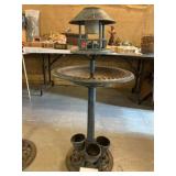 Bird Bath With Plant Holder 20x20x41