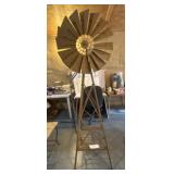 Metal Rustic Windmill 21x21x72