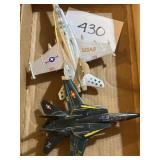 (2) military fighter jet toys