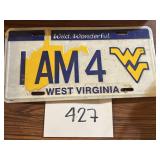 I am 4 wv license plate I am 4 wv license plate