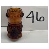 Amber Bird Toothpick Holder Approx. 2 3/4"