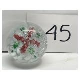 Vintage Floral Glass Paper Weight Vintage Floral Glass Paper Weight