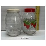 (2) vintage jars (2) vintage jars