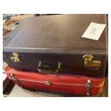 (2) vintage suit cases; 24x14