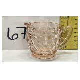 Vintage Pink Depression Glass Diamond Point