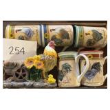 Rooster lot; Gibson mugs & more