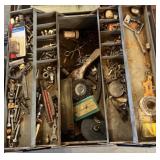 Large metal toolbox & contents