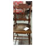 Vintage woven seat chair