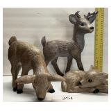 Set of (3) outdoor deer decor