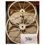 Vintage pram carriage wheels