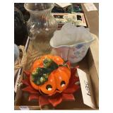 Lot of mixed household; vases; pumpkin & more