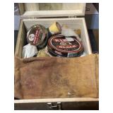 Shoe shine box w/ contents Shoe shine box w/ contents