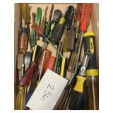 Mixed lot of screwdrivers; craftsman & more