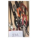 Mixed lot of pliers; needle nose & more