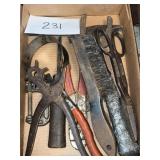 Mixed tool lot; c clamp; shears & more