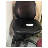 Rolling leather office chair