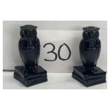 Vintage Bernard Boyd�s ebony owls; 3 ' Vintage Bernard Boyd�s ebony owls; 3 '