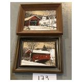 (2) vintage farm wall decor