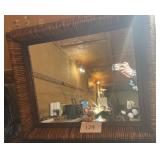 Wicker mirror; 31x29