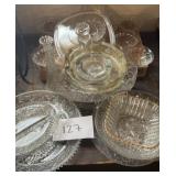 Mixed lot of Glass; vintage; platters & more