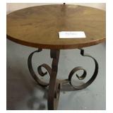 27x22 vintage table with iron legs 27x22 vintage table with iron legs